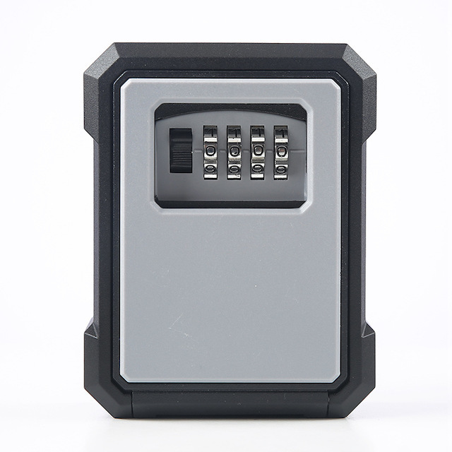 4-Digit Combination Lockbox Key Storage Security Lockbox Large Capacity Wall Mounted Resettable Key Lock Box