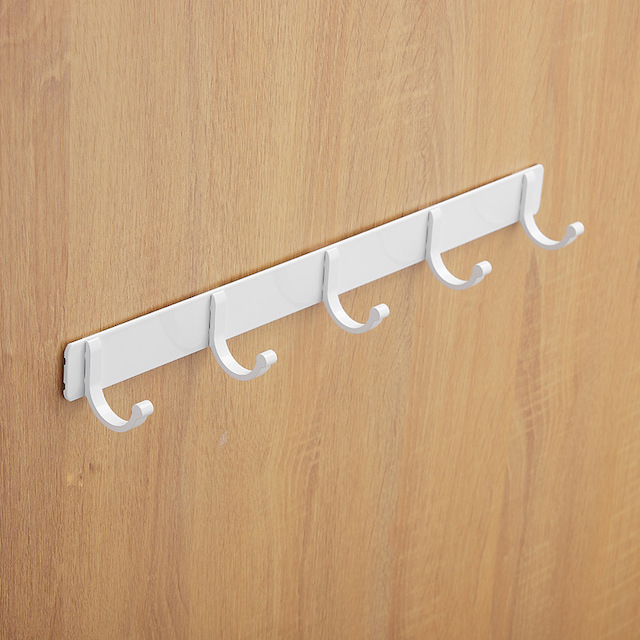 Over The Door Towel Rack 5 Door Hanger Hooks for Clothes Towels Coat Over The Door Hook Rack