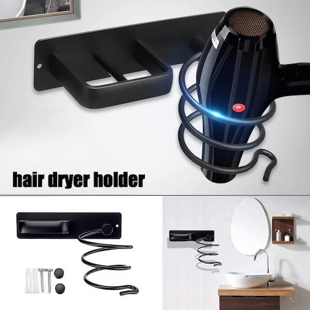 Bathroom Straightener Bracket Storage Organiser Screw Wall Mounted Hair Dryer Wall Holder