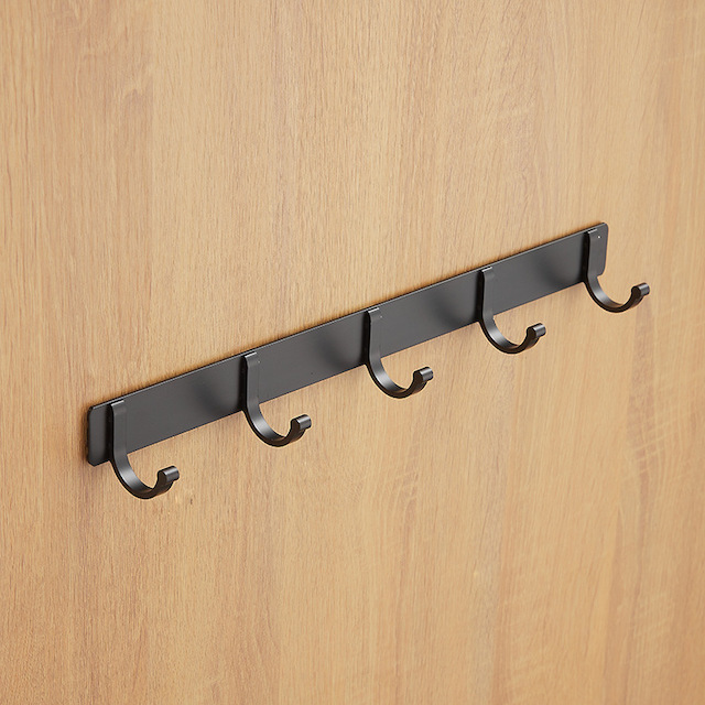 Over The Door Towel Rack 5 Door Hanger Hooks for Clothes Towels Coat Over The Door Hook Rack