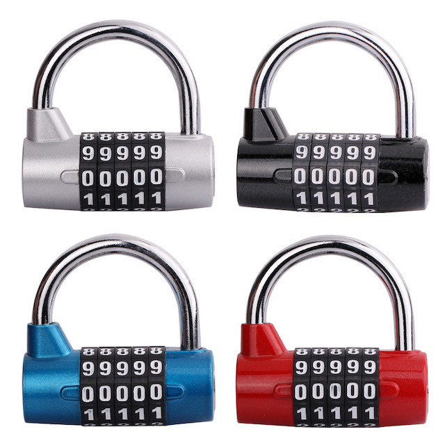 Padlock 5-Digit Security Padlock for School Gym Outdoor Shed Locker for Bike Case Luggage Combination Lock