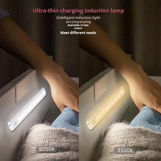 OEM Under Cabinet Lights With Charging Station Indoor Under Counter Lights TYPE-C Rechargeable Led Closet Motion Sensor Light