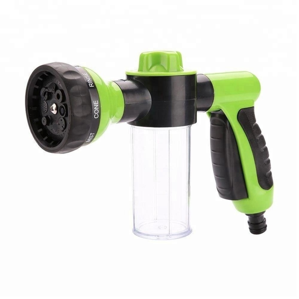 Garden Hose Nozzle, 8 Watering Patterns for Cars Washing, Pets Shower, Adjustable Foam Sprayer