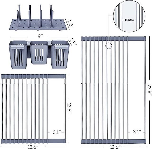 Good Price Kitchen Organization In Sink Fruit Foldable Dishes Utensil Drying Rack