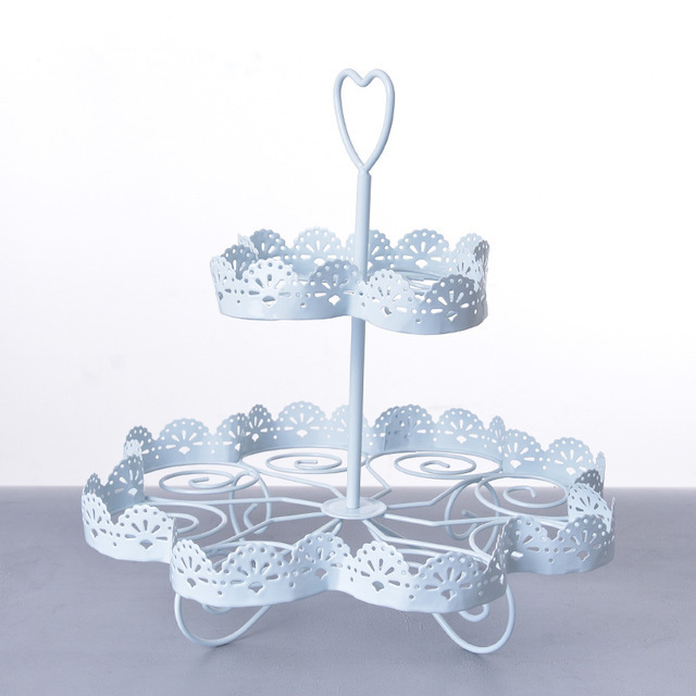 3-Tier Dessert Plates 12 Cup Mini Cakes Display for Wedding Home Holiday Birthday Christmas Round Cupcake Stand White