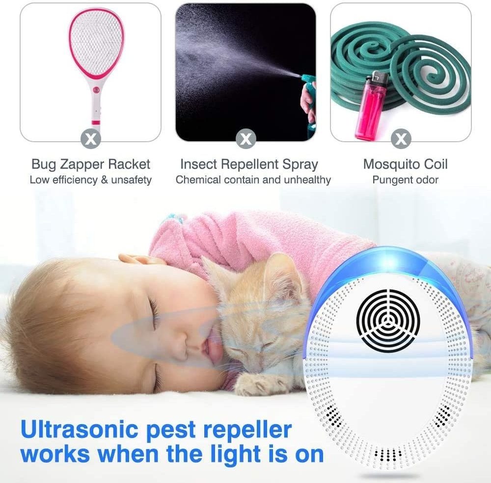 Factory Electronic Pest Repeller Control Repel Mouse, Bed Bug, Spiders Ultrasonic Pest Repeller