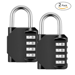 TSA 4 Digit Anti Rust Padlock Set Security Padlock for Gym, Sports, Outdoor, Combination Lock