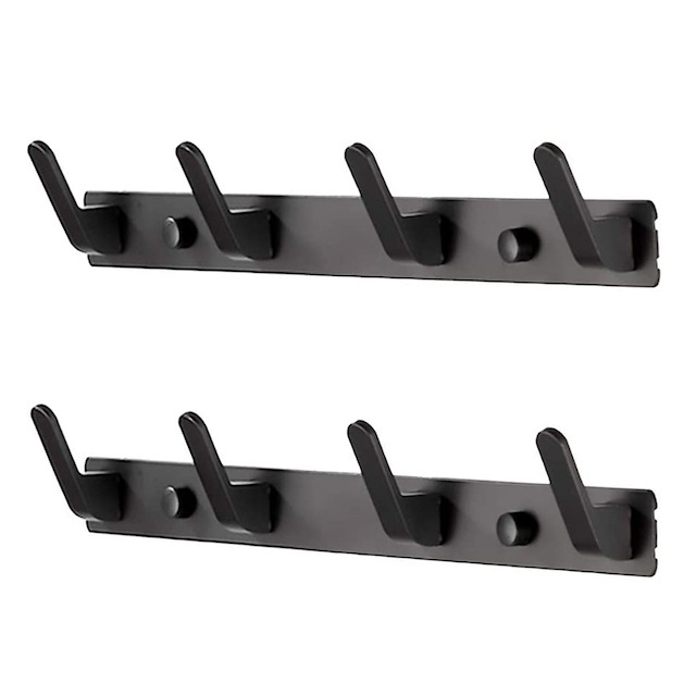 Custom Key Holder Wall Coat Rack Bathroom Towel Black Hooks For Hanging