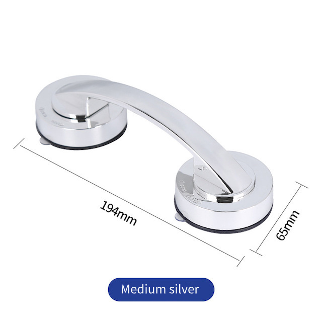 Logo Factory Wholesale Shower Handle 194mm Suction Cup Bathroom Pulls Glass Door Pull Adsorbent Suction Cup Armrests