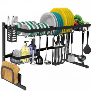 2020 Adjustable Large Sink Dish Rack Drainer Organizer Storage Space 85cm Kitchen Dish Drying Rack Over