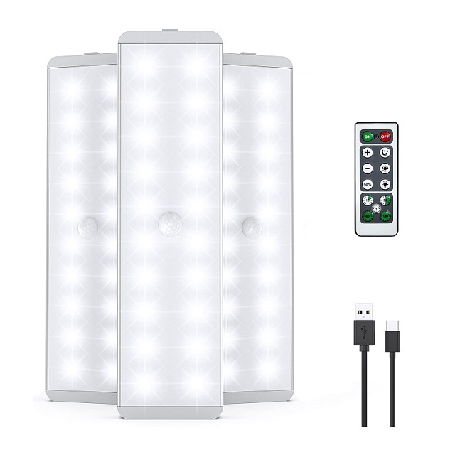 20Leds Dimmer Usb Motion Sensor With Remote Control Wireless Stick-Anywhere Safe Light Led Closet Light With Charging Station