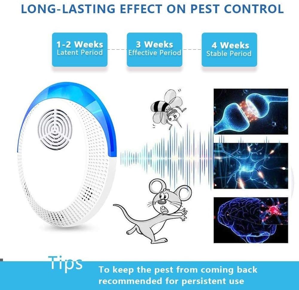 Factory Electronic Pest Repeller Control Repel Mouse, Bed Bug, Spiders Ultrasonic Pest Repeller