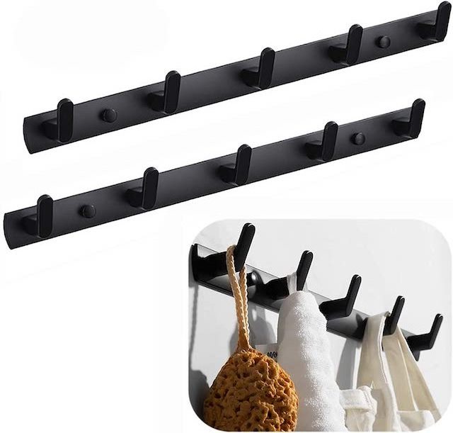 Hot Sale Backpack Wall Heavy Duty Hanger Adhesive Coat Rack Matte Black Gold Jacket Hooks