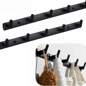 Custom Key Holder Wall Coat Rack Bathroom Towel Black Hooks For Hanging