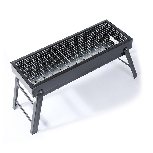 Charcoal Grill Barbecue Portable Stainless Steel Folding Grill Tabletop Outdoor BBQ