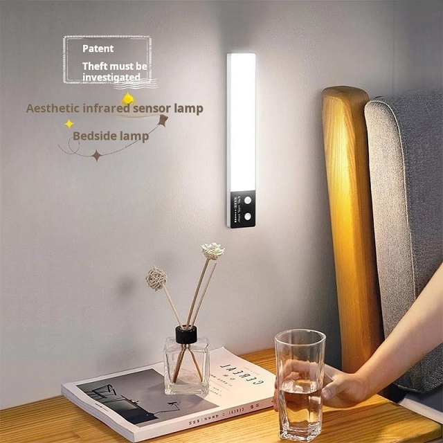 Led Closet Lights Motion Sensored Wireless Rechargeable Dimmable Battery Powered Operated Light For Wardrobe Cupboard Hallway