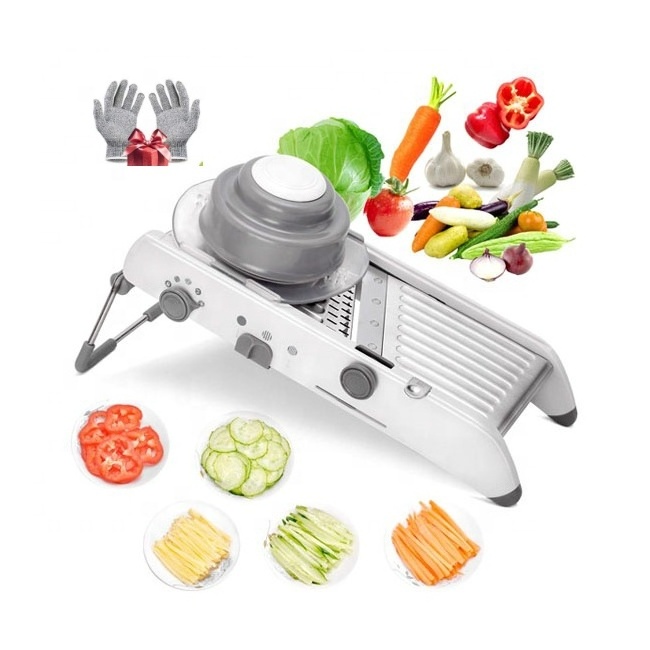 Kitchen Professional Vegetable Cutter Spiralizer Multifunctional Stainless Steel Mandoline Slicer