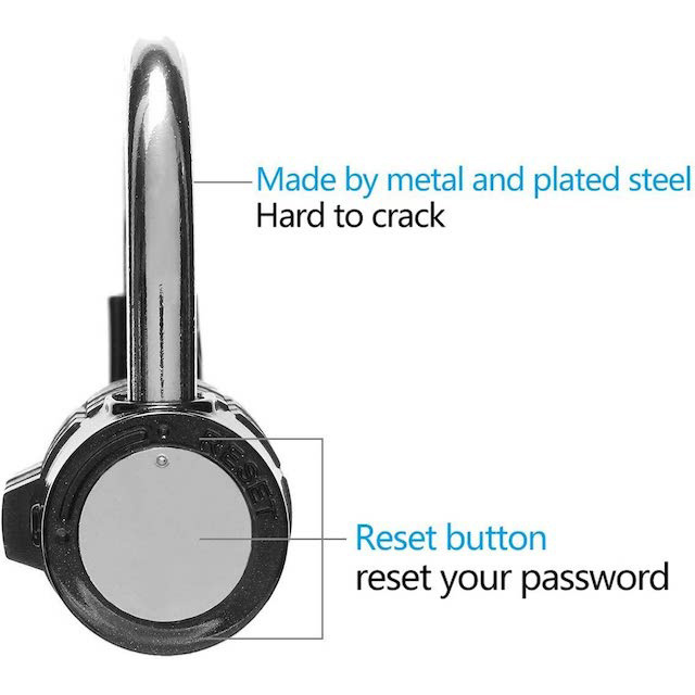 Padlock 5-Digit Security Padlock for School Gym Outdoor Shed Locker for Bike Case Luggage Combination Lock