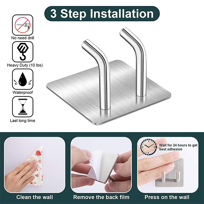 Roll Holder ODM Door Mirror Hanger Coat Curtain Wall Hook Toilet Paper Holder Bronze Black Towel Hooks For Bathrooms Adhesive