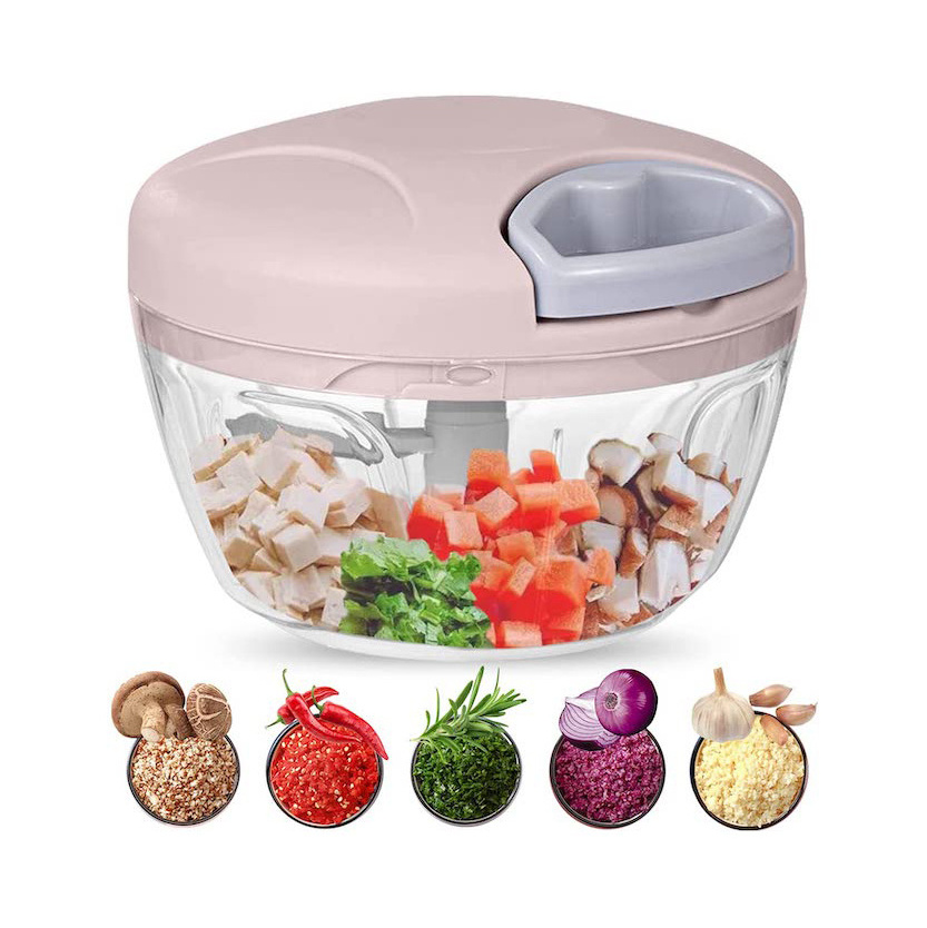 Factory Wholesale Manual Vegetable Slicer Garlic Onion Portable Pink Food Chopper