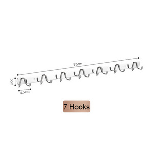 Row of Hooks Wall Mounted Coat Hooks for Hanging Stainless Steel Wall Hooks Rack for Bathroom Entryway Coat Rack