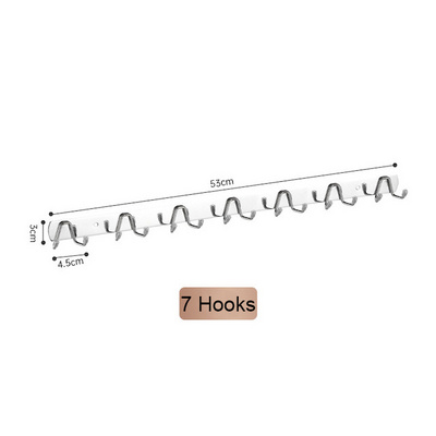 Row of Hooks Wall Mounted Coat Hooks for Hanging Stainless Steel Wall Hooks Rack for Bathroom Entryway Coat Rack