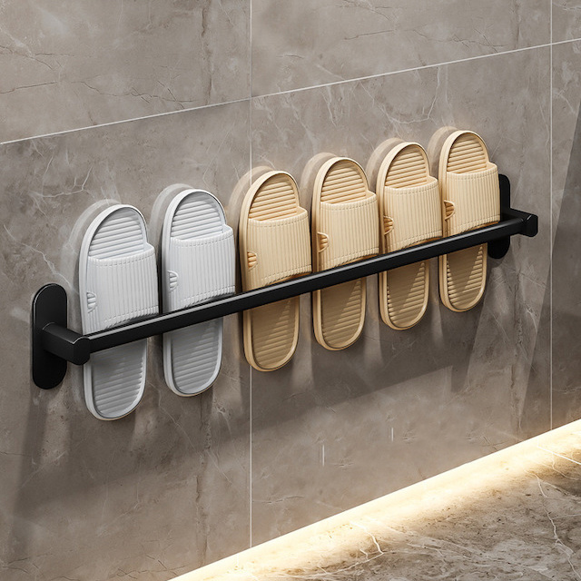 Professional Supplier Towel Holder Adhesive Slippers Rack For Bathroom Living Room Hanging Shoes Organizer