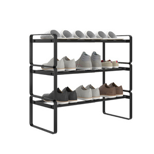 OEM Entrance Way Hallway Dorm Room Closet Shoe Rack Metal Free Standing Retractable Shoe Organizer