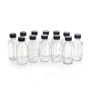 Clear Glass Boston Sample Bottles for Potion Juice Ginger Shots Whiskey Liquids Mini Travel Essential Bottles 15-500ml