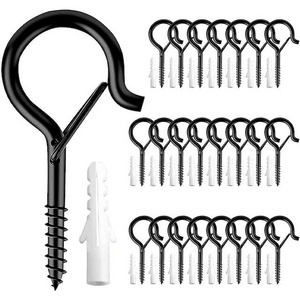 Hot Sale Heavy Hanger Hooks with Safety Buckle for Outdoor String Lights Ceiling Hooks 20 PCS Q Hanger Hooks