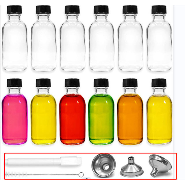 Clear Glass Boston Sample Bottles for Potion Juice Ginger Shots Whiskey Liquids Mini Travel Essential Bottles 15-500ml