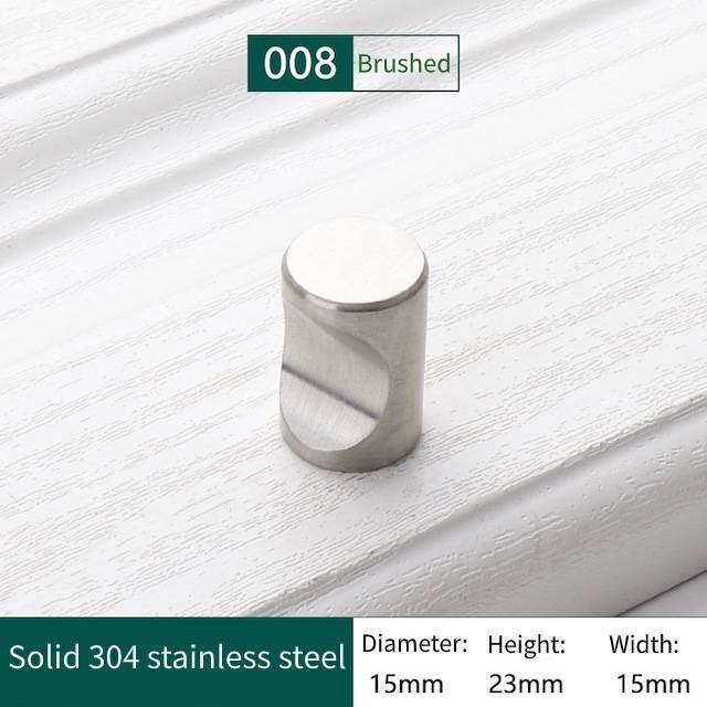 Provide Logo High Quality 30mm Diameter Brushed Knobs for Home Kitchen Bathroom Bedroom Solid 304 Stainless steel Cabinet Knobs