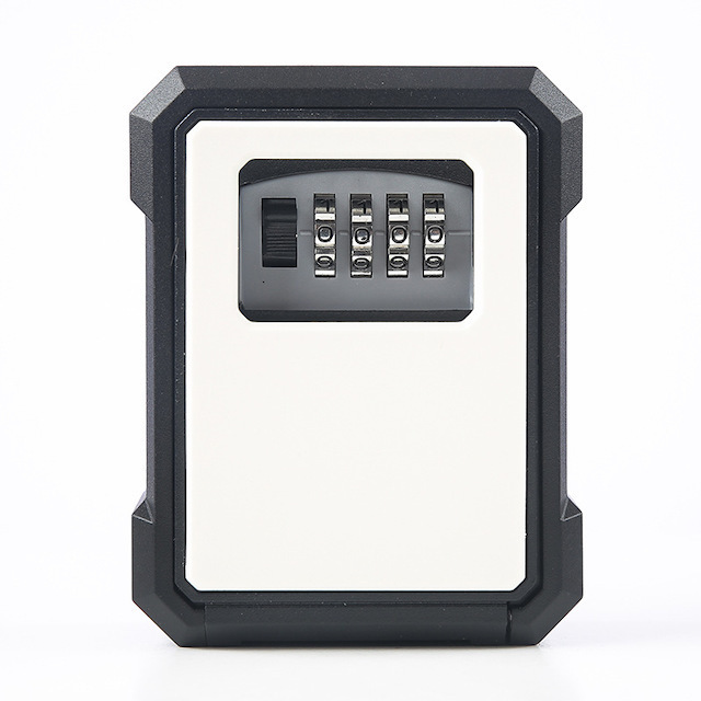 4-Digit Combination Lockbox Key Storage Security Lockbox Large Capacity Wall Mounted Resettable Key Lock Box