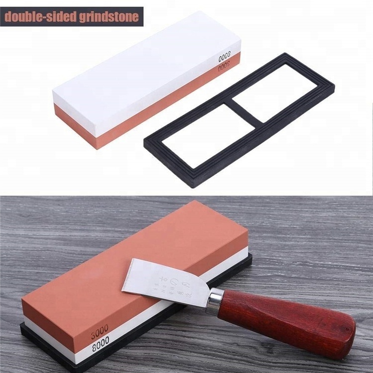 Professional Whetstone 2 IN 1 Sharpening Stone 3000/8000 Grit, Water stone Knife Sharpener