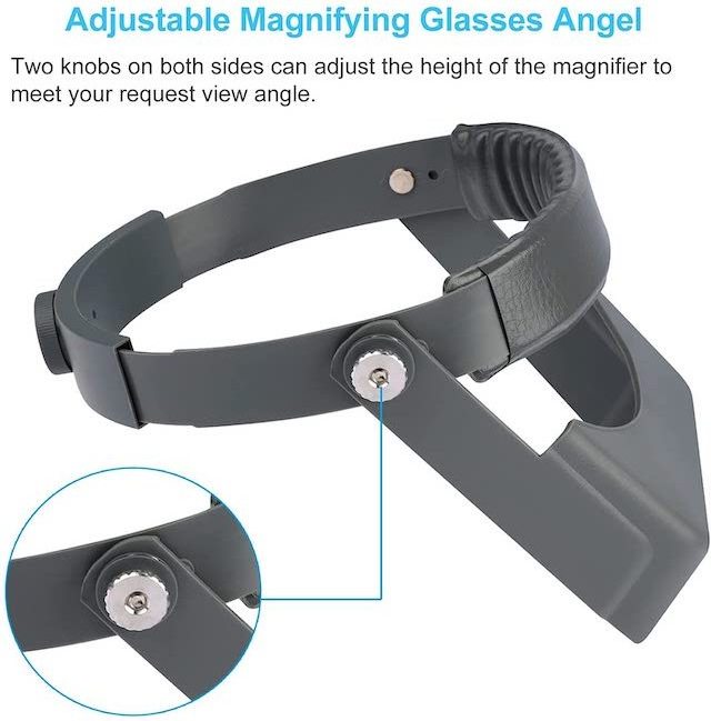 Double Lens Head Mounted Loupe Jewelry Magnifier Glass Magnifier 1.5X 2X 2.5X 3.5X for Repair Crafts Reading Headband Magnifier