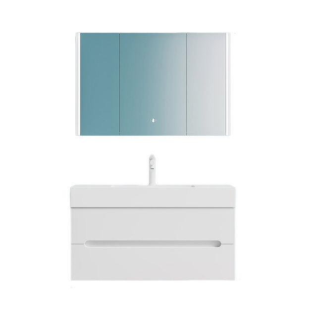 Bathroom Storage Under Sink Cabinet Mirror Cabinet Set White With Faucet Hand Basin Wooden Sink Cabinet