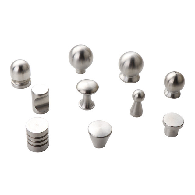 Provide Logo High Quality 30mm Diameter Brushed Knobs for Home Kitchen Bathroom Bedroom Solid 304 Stainless steel Cabinet Knobs