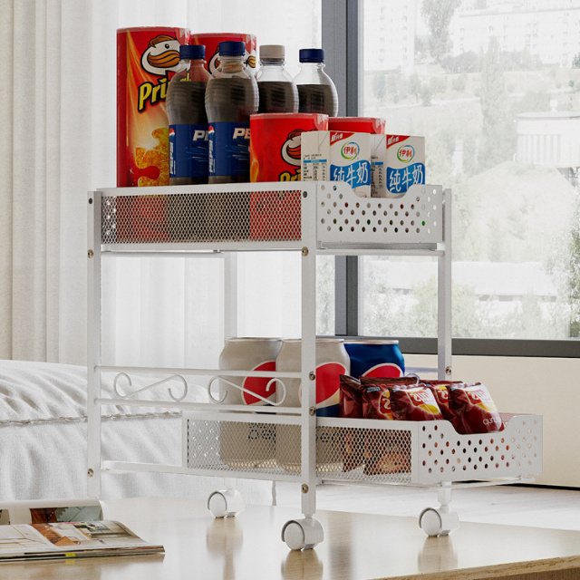 Kitchen Bathroom Cabinet Countertops 2-Tier Under-Sink Organization and Storage with Sliding Black Storage Drawers