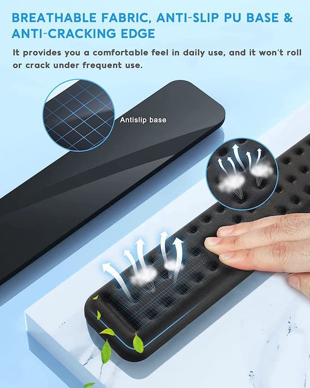 Square Mouse Pad Comfortable for Laptop Pain Relief Mousepad Office & Home Mouse Pad with Wrist Rest