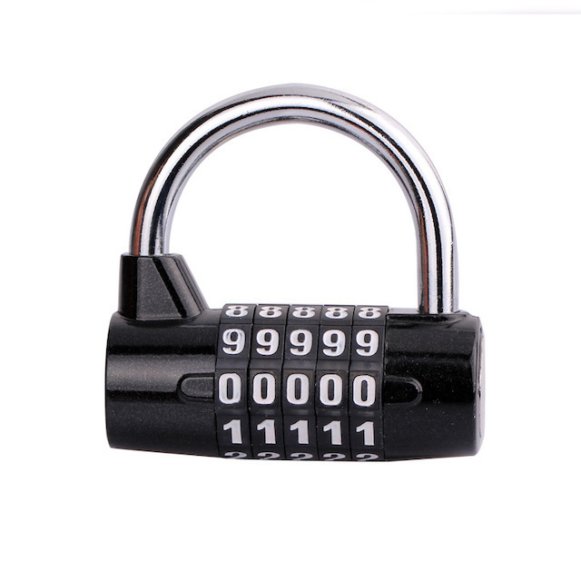 Padlock 5-Digit Security Padlock for School Gym Outdoor Shed Locker for Bike Case Luggage Combination Lock