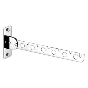 Coat Hook Rack Wall Mounted Laundry Room Hooks 6-10 Hooks Stainless Steel Foldable Drying Rack Silver