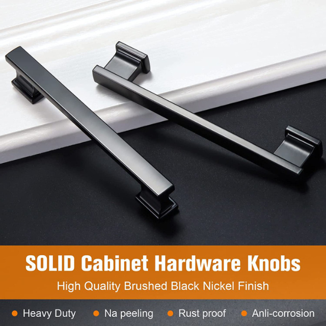 Custom Kitchen Cabinet Door Knobs for Cabinets and Dresser Drawers Matte Black Zinc Alloy Cabinet Pulls