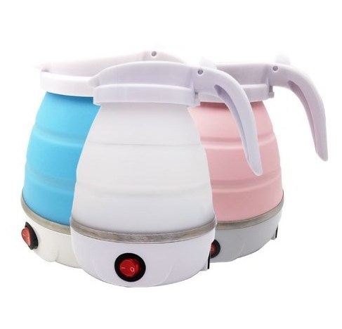 Silicone Travel Foldable Water Heater Jug Collapsible Mini Portable Electric Kettle