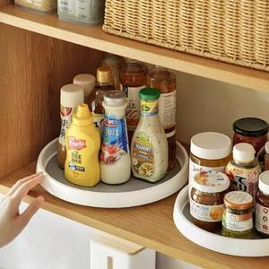 Pantry Kitchen Vanity Organizer Non Skid Lazy Susan Turntable Cabinet Organizer 360 Degree Rotating Spice Rack Organizer