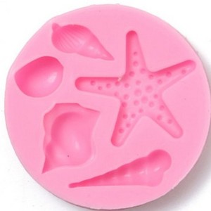 3D Starfish Sea Shells Animal Silicone Mould Fondant Cake Decorating Tools Chocolate Candy Molds Kitchen Baking Moulds