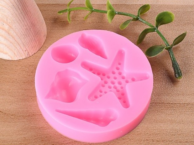 3D Starfish Sea Shells Animal Silicone Mould Fondant Cake Decorating Tools Chocolate Candy Molds Kitchen Baking Moulds