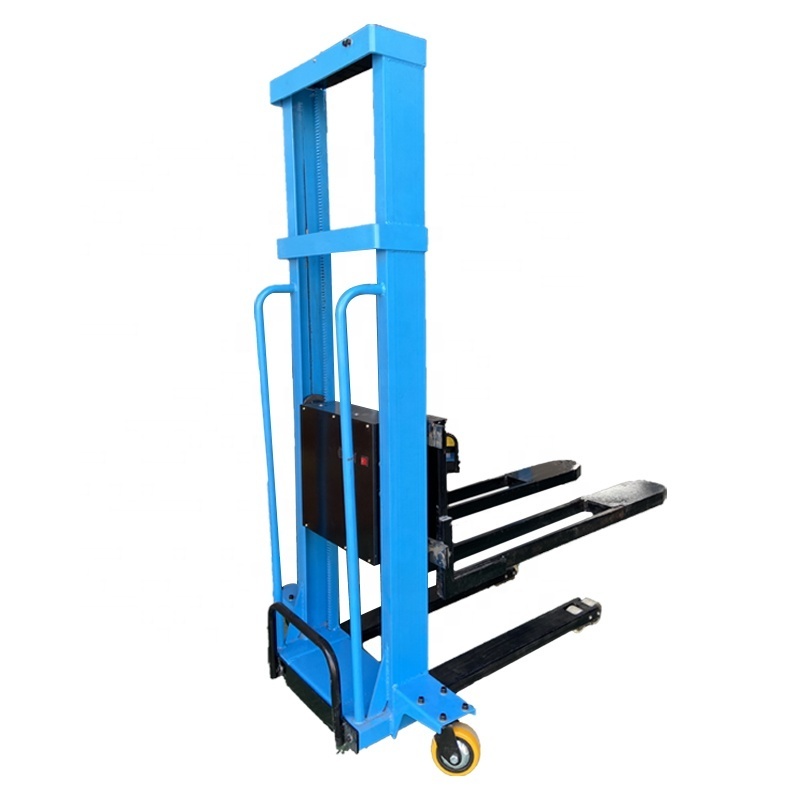 Portable Electric Forklift 1T 1.6M  Truck mounted Forklift Battery Operated Self Loading Forklift Semi-electric Stacker