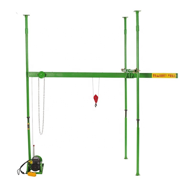 Mobile small crane small portable foldable hand operated simple small crane household lifting crane hoist