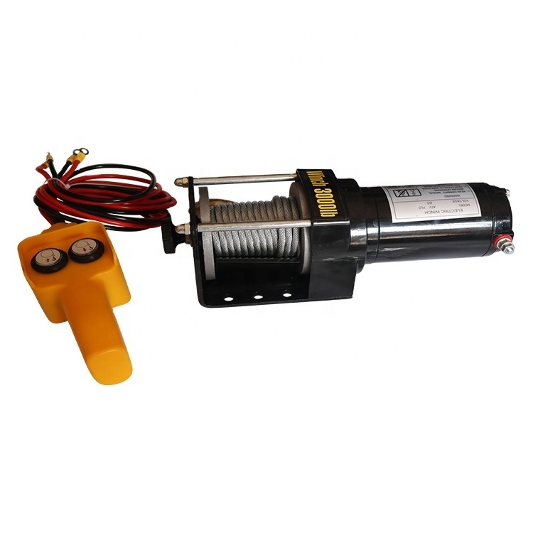 Electric winch 12v 2000lb used vehicle  truck crane pick up lifting