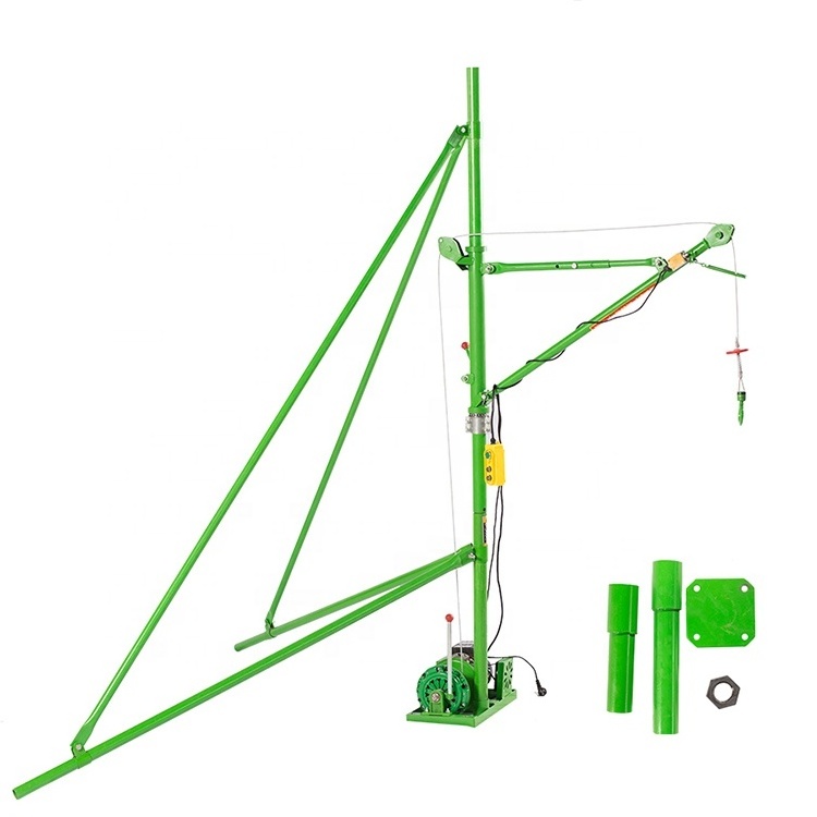 Mobile small crane small portable foldable hand operated simple small crane household lifting crane hoist